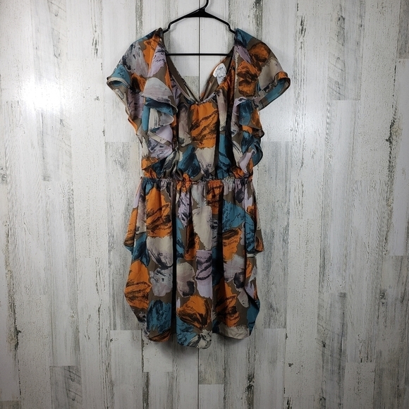 J Taylor sheer colorful summer dress women's size 12 - Picture 12 of 12